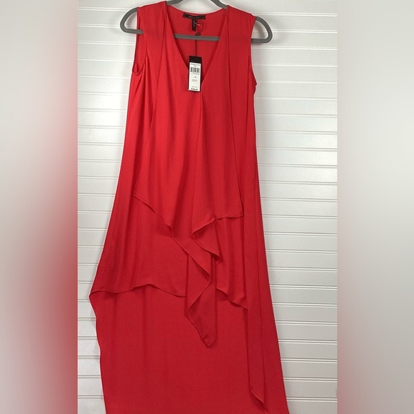 BCBG Max Azria NWT Tara Cascade Ruffle Dress Size XS Ruffle High/Low Dress - Picture 11 of 13